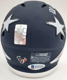 DESHAUN WATSON AUTOGRAPHED HOUSTON TEXANS AMP SPEED MINI HELMET BECKETT 156855