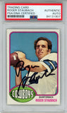Roger Staubach Autographed 1976 Topps #395 Trading Card PSA Slab 43550