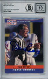 Dan Reeves Autographed 1990 Pro Set #94 Trading Card Beckett 10 Slab 37483