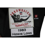 Howie Long Autographed Oakland Raiders M&N Black Jersey 2 Insc. Beckett 49679