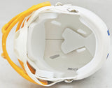 JUSTIN HERBERT AUTOGRAPHED LOS ANGELES CHARGERS WHITE SPEED MINI HELMET 220576