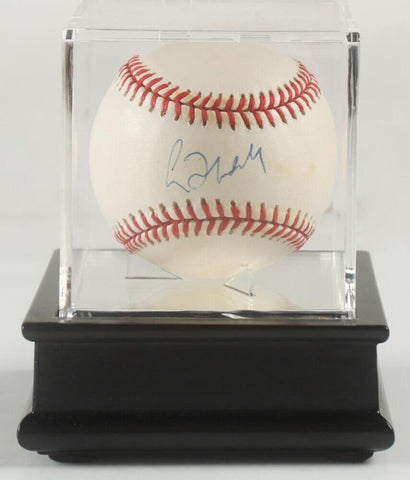 Greg Maddux Signed ONL Baseball in Display Case (PSA) 355 Wins / 3371 Strikeouts