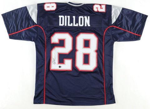 Corey Dillon Signed New England Patriots Jersey (Beckett) Super Bowl XXXIX Champ