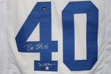 Bill Bates Autographed/Signed Pro Style White XL Jersey 3x Champs Beckett 39295