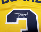 MICHIGAN WOLVERINES TREY BURKE AUTOGRAPHED YELLOW JERSEY PSA/DNA STOCK #200887
