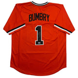 Autographed/Signed Al Bumbry 73 AL ROY Baltimore Orange Baseball Jersey BAS COA
