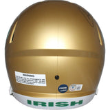 Rudy Ruettiger Signed Notre Dame F/S Spd Gold '16 "Never Quit" Beckett 40945