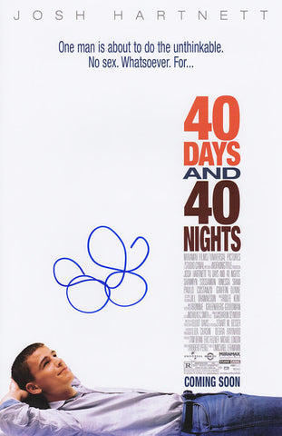 Shannyn Sossamon Signed 40 Days And 40 Nights 11x17 Movie Poster - SCHWARTZ