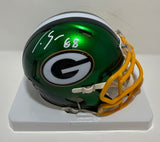 Packers Tight End LUKE MUSGRAVE Signed FLASH Speed Riddell Mini Helmet AUTO FAN