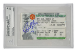 Ronaldo Nazario Signed 2003 UCL 3 Goals at Man Utd Match Ticket - BGS Authentic