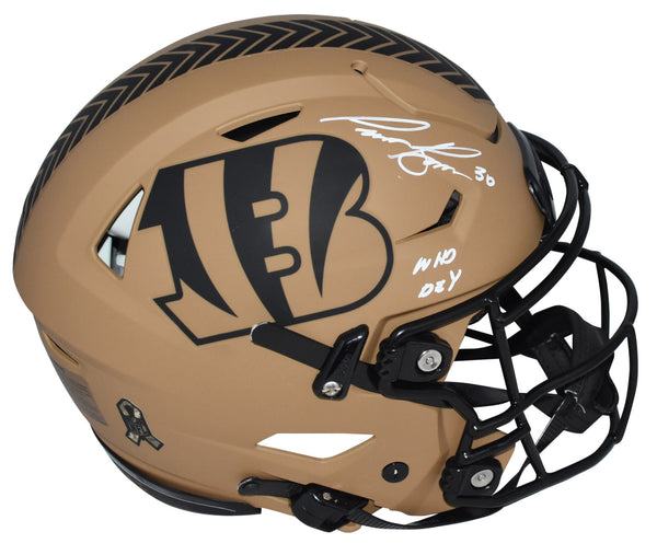 CHASE BROWN SIGNED CINCINNATI BENGALS SALUTE TO SERVICE II SPEEDFLEX HELMET