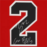 FRMD Lonzo Ball Bulls Signed Red Nike Swingman Jersey with "Go Bulls" Insc