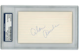 Alan Ameche Autographed/Signed Baltimore Colts Index Card Slabbed PSA 54894
