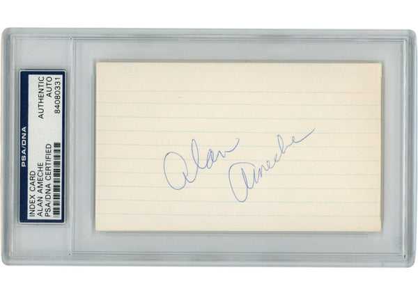 Alan Ameche Autographed/Signed Baltimore Colts Index Card Slabbed PSA 54894
