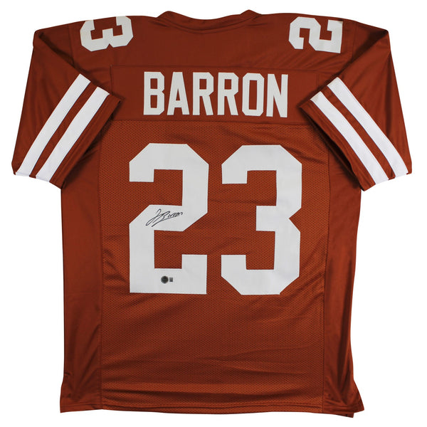 Texas Jahdae Barron Authentic Signed Burnt Orange Pro Style Jersey BAS Witnessed