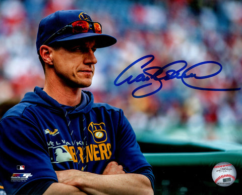 Brewers Manager CRAIG COUNSELL Signed 8x10 Photo #7 AUTO - 2018 NLCS Champ
