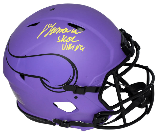 DALLAS TURNER AUTOGRAPHED MINNESOTA VIKINGS RAVE AUTHENTIC HELMET BECKETT