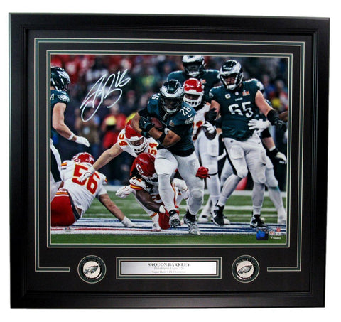 Saquon Barkley Signed/Auto 16x20 Photo Philadelphia Eagles Framed PSA 195284