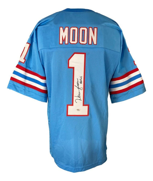 Warren Moon Signed Houston Oilers Jersey Inscribed "HOF 06" (PSA) 9xPro Bowl /QB