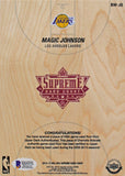 Lakers Magic Johnson Signed 5x7 Upper Deck Supreme Hard Court Card #24/65 BAS