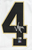 Cam Jordan Autographed White Pro Style Jersey - Beckett W Hologram *Silver