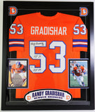 Randy Gradishar Autographed/Inscribed (HOF 24 ROF 89) Framed Jersey Beckett COA