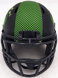 STEVE LARGENT AUTOGRAPHED SEAHAWKS ECLIPSE BLACK MINI HELMET HOF 95 MCS 211068