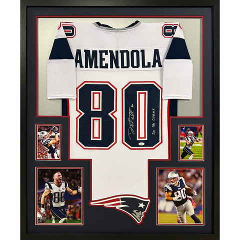 Danny Amendola Autographed Signed Framed White Patriots Jersey JSA