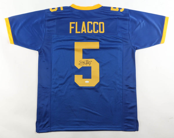 Joe Flacco Signed Delaware Fightin' Blue Hens Jersey (JSA COA) Super Bowl XLVII