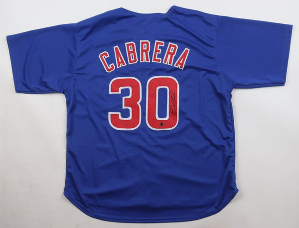 Edward Cabrera Signed Chicago Cubs Blue Home Jersey (Wilder) Newest Cubs Pitcher