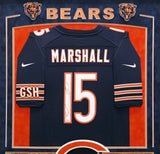 Bears Brandon Marshall Autographed Framed Blue Jersey Collage JSA #W623910