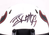JJ Watt Autographed Texans Lunar Speed Mini Helmet- Beckett W Hologram *Black