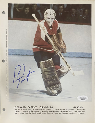 Bernie Parent Signed 8x10 Philadelphia Flyers Photo JSA AL44167