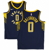 Tyrese Haliburton Autographed Pacers Nike Navy Icon Swingman Jersey Fanatics