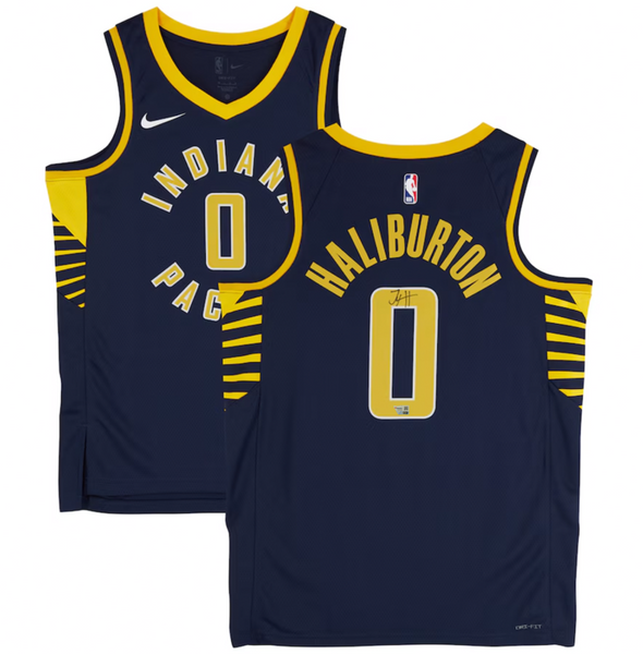 Tyrese Haliburton Autographed Pacers Nike Navy Icon Swingman Jersey Fanatics