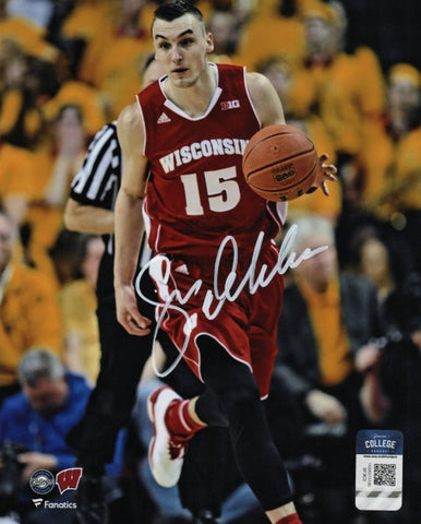 WI Badgers Basketball SAM DEKKER Signed 8X10 Photo #1 AUTO