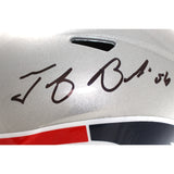 Tedy Bruschi Autographed New England Patriots F/S Helmet Beckett Witness 51691