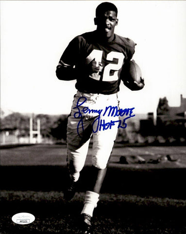Lenny Moore Baltimore Colts HOF Signed/Autographed 8x10 B/W Photo JSA 161694