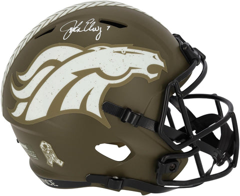 Signed John Elway Broncos Helmet