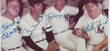 Mickey Mantle Martin DiMaggio Ford Signed Framed 8x10 New York Yankees Photo PSA