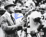 Roger Staubach Autographed Dallas Cowboys 8x10 B/W Photo - Beckett W Hologram