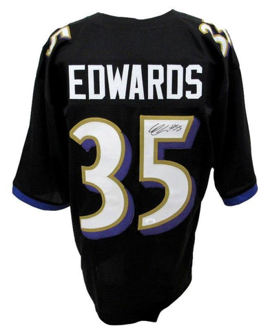 Gus Edwards Signed Black Custom Football Jersey Baltimore Ravens JSA 186239
