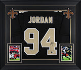 Cameron Jordan Authentic Signed Black Pro Style Framed Jersey BAS Witnessed