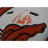 Troy Franklin Autographed Denver Broncos Lunar Mini Helmet Beckett 47999