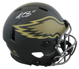 Eagles A.J. Brown Signed STS IV F/S Speed Proline Helmet BAS Wit