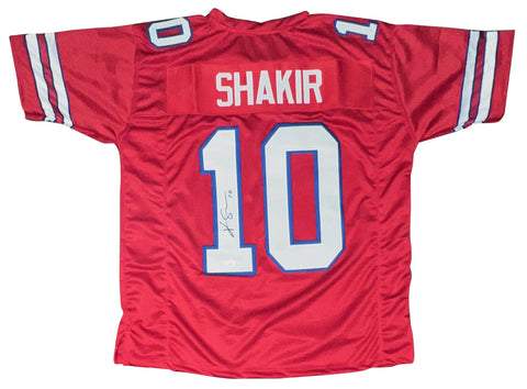 KHALIL SHAKIR SIGNED AUTOGRAPHED BUFFALO BILLS #10 RED JERSEY JSA