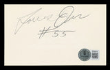 Knicks Louis Orr "#55" Authentic Signed 3x5 Index Card Autographed BAS #BT03572
