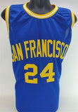Rick Barry Signed San Francisco Warriors Photo Jersey (JSA COA) 1975 NBA Champ