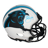 Bryce Young Autographed Panthers Authentic Lunar Eclipse Speed Helmet Fanatics