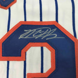 FRAMED Autographed/Signed MICHAEL CONFORTO 33x42 NY Pinstripe Jersey JSA COA